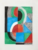 Avec moi-même - 1970 - 1 planche by Sonia Delaunay, Eau-forte et aquatinte en couleurs, sold May 2025