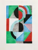 Avec moi-même - 1970 - 1 planche by Sonia Delaunay, Eau-forte et aquatinte en couleurs, sold May 2025