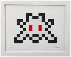 Full Little Big Space by Invader, 2019, Lithographie en couleurs et embossage, sold May 2025
