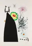 Le Chef d'orchestre by Joan Miró, 1974, Eau-forte et aquatinte en couleurs, sold May 2025