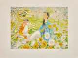 Jeunes filles au jardin by Le Pho, 1965, Lithographie en couleurs, sold May 2025