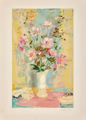 Fleurs by Le Pho, 1966, Lithographie en couleurs, sold May 2025