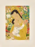 Maternité by Le Pho, 1967, Lithographie en couleurs, sold May 2025