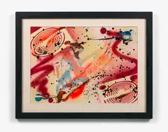 Wild style letter R by Rammellzee, 1990, Peinture aérosol, acrylique et stylo sur papier, sold Jun 2025