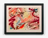 Wild style letter R by Rammellzee, 1990, Peinture aérosol, acrylique et stylo sur papier, sold Jun 2025