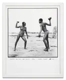 Combat des amis avec pierres -1976 (tirage de 2011) by Malick Sidibé, Silver gelatin print; signed, double-dated and titled below in the margin "Combat des amis avec pierres - 1976 - Malick , sold Jun 2025