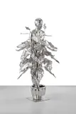 Sunflowers on the man #1 (little boy) by Liu Bolin, 2008, Stainless steel, sold Jun 2025