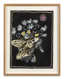 Homme de paille (9) by Omar Ba, 2011, Huile, gouache et crayon sur carton ondulé, sold Jun 2025