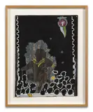 Homme de paille (12) by Omar Ba, 2011, Huile, gouache et crayon sur carton ondulé, sold Jun 2025