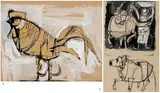 Untitled by K. G. Subramanyan, Gouache on paper, sold Jan 2021