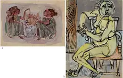 Untitled by K. G. Subramanyan, Pen and watercolour on paper, sold Jan 2021