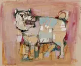 Dog by K. G. Subramanyan, Gouache on paper, sold Jan 2021