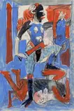 Untitled by K. G. Subramanyan, Gouache on paper, sold Jan 2021