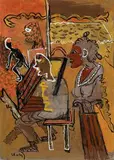 Untitled by K. G. Subramanyan, Gouache on paper, sold Jan 2021