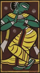 Untitled by Jamini Roy, Tempera on paper, sold Dec 2020