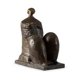 Untitled (Woman with Basket) by Prodosh Das Gupta, 1990, Bronze, sold Dec 2020
