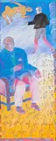 Counting Flowers: My Benares Saree by Arpita Singh, 1997, Oil on canvas, sold Dec 2020