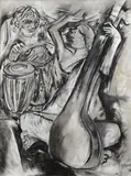 Finale to a Thumri by Krishen Khanna, Oil on canvas, sold Dec 2020