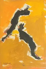 Untitled by S. H. Raza, Acrylic on board, sold Jul 2020