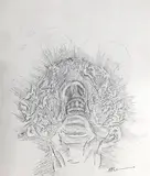 Untitled by Krishen Khanna, Graphite on paper, sold May 2020
