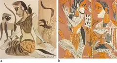 Untitled by K. G. Subramanyan, Gouache on paper, sold Apr 2020
