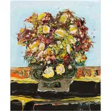 Still Life with Flowers by Jon Andrew Schooler, 2014, oil on canvas, sold Feb 2026