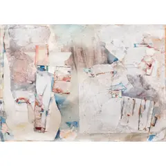 Untitled by Mary Heebner, 1979, acrylic and rag paper collage, sold Feb 2026