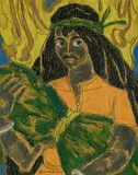 Untitled (Kisan) by Abdulrahim Apabhai Almelkar, 1956, Ink and opaque pigment on paper, sold Sep 2026