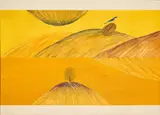Bird, Tree and Mountain Series by Jagdish Swaminathan, Oil on canvas, sold Sep 2026