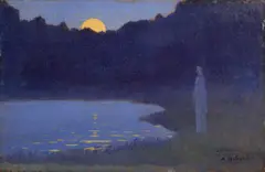 Solitude by Alphonse Osbert, Huile sur panneau, une planche, sold Feb 2025