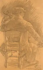 Portrait du violoncelliste Raymond Marthe by Louis Legrand, Fusain, sold Sep 2025
