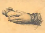 Etude de mains by Étienne-Jean Delécluze, Crayon, sold Sep 2025