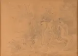 Baigneuses by Jean-Baptiste Carpeaux, Crayon noir, sold Sep 2025