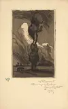 Effet de vent autour d'un grand arbre by Victor Prouvé, Gravure en noir, sold Sep 2025