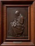 Maternité ou Jeune mère allaitant by Alexandre Charpentier, Bas-relief en bronze à patine brun clair, offered Sep 2025