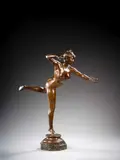 Diane by Alexandre Falguière, Bronze à patine médaille, sold Sep 2025