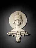 Théodora, médaillon florentin by Jean Rivière, Haut-relief en plâtre, sold Sep 2025