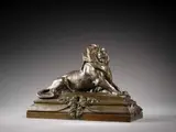 Lion de Belfort by Frédéric Auguste Bartholdi, Bronze à patine brun nuancé, sold Sep 2025