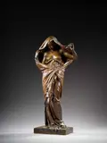 La Nature se dévoilant à la Science by Louis-Ernest Barrias, Bronze à patine brune richement nuancée, sold Sep 2025