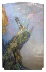 Douleur de Sapho by Pierre Amédée Marcel-Béronneau, Huile sur panneau, à vue cintrée en partie supérieure, sold Sep 2025