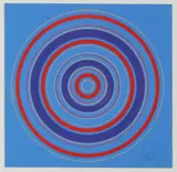 Cercles concentriques by Antonio Asis, 1962, Technique mixte sur carton, sold Jun 2025