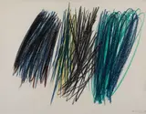 P1958-20 by Hans Hartung, 1958, Pastel sur papier, sold Jun 2025