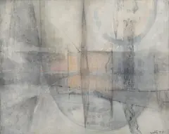 Sans titre by Walter Leblanc, 1958, Technique mixte sur papier marouflé sur panneau, sold Jun 2025