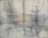 Sans titre by Walter Leblanc, 1958, Technique mixte sur papier marouflé sur panneau, sold Jun 2025