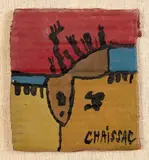Sans titre by Gaston Chaissac, Ripolin et gouache sur carton, sold Jun 2025