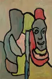 Sans titre by Gaston Chaissac, Ripolin et collage sur panneau, sold Jun 2025