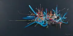 Ketmie by Georges Mathieu, 1978, Huile sur toile, sold Jun 2025