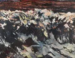Brecher by Bernd Zimmer, 1987, Huile sur toile, sold Jun 2025