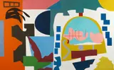 La Basilique by Shirley Jaffe, 1994, Huile sur toile, sold Jun 2025
