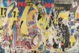 Chez Pain d'avoine/Ivry by Jacques de la Villeglé, 1989, Affiches lacérées marouflées sur toile, sold Jun 2025